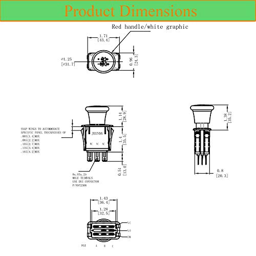 Image of Jeenda PTO Switch Compatible with Bobcat Jacobsen Dixie Chopper Most Units 2721505 4174684 500016 430-528 Rotary 110-9657A Delta 6204-322 MTD 725-07534 (Pack of 2)
