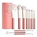 Oneleaf Makeup Brushes 12 Pcs Premium Synthetic Bristles Makeup Kit,Kabuki Foundation Blending Face Powder Blush Concealers Eye Shadows Brush Make up Professional Brushes Set with Gift Box (Pink White)