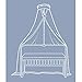 Cdycam Baby Infant Toddler Bed Dome Cots Mosquito Netting Hanging Bed Net Mosquito Bar Frame Palace-Style Crib Bedding Set (White Stand Only)