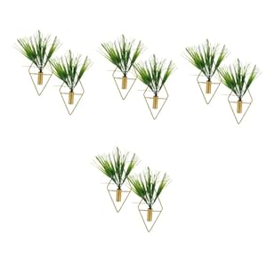 Toddmomy 8 Stuks wandgemonteerde potplant metalen planten nep plantendecors huisdecoratie ornament ingemaakte kunstplanten huis nep bonsai Op de muur gemonteerd muur opknoping valse bonsai