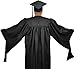 Unisex Masters Cap and Gown with 2026 Year Charm, Masters Degree Black Graduation Regalia