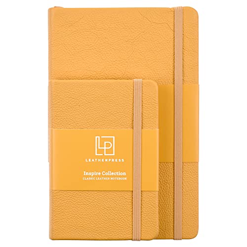 Carnet de notes en cuir jaune beurre pour libérer votre inspiration