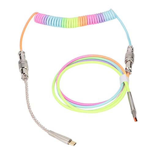 Cable de Teclado Mecánico en Espiral Annadue contra Enredos con Conector USB C