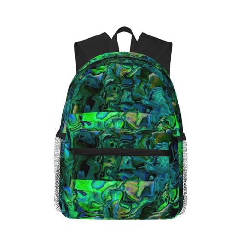 BREAUX Abalone Nacre Print Lightweight And Comfortable Duffel Bag, Casual Daypack, Multipurpose Backpack