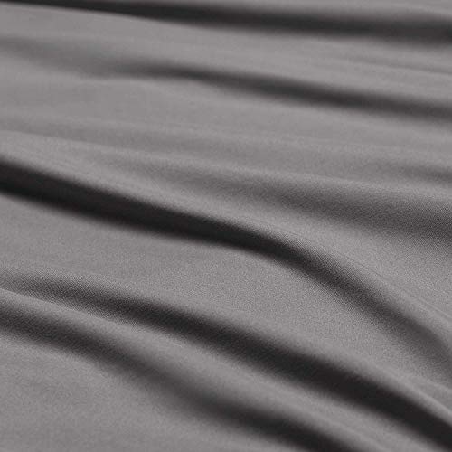 Image of 100% Cotton Duvet /Quilt Cover Set Hidden Zipper Closure 600TC Ultra Soft Durable for Double /Queen Size Bed(Grey)