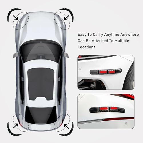 Image of Janvitha Car Bumper Safe Guard Strip, Universal Front Rear Bumper Protector Anti-Collision Anti-Scratch for All Cars and Trucks (2 * 1 Red)
