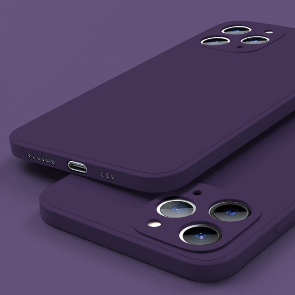Coque silicone iPhone 14 Pro carrée anti-rayure protège objectif intégrale