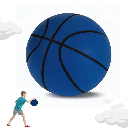 MeYuxg Silent Basketball Lautloser Schaumstoff Basketball für Indoor Training Geräuscharm & Leicht 2026 Upgraded Trainingsball für Zuhause & Wohnung (Blau 24cm)