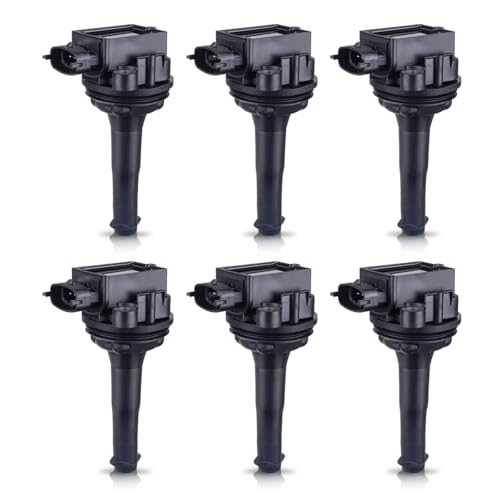 ENA Set of 6 Ignition Coil Pack Compatible with Volvo S80 XC90 2.8L 2.9L L6 Replacement for UF341 5C1320