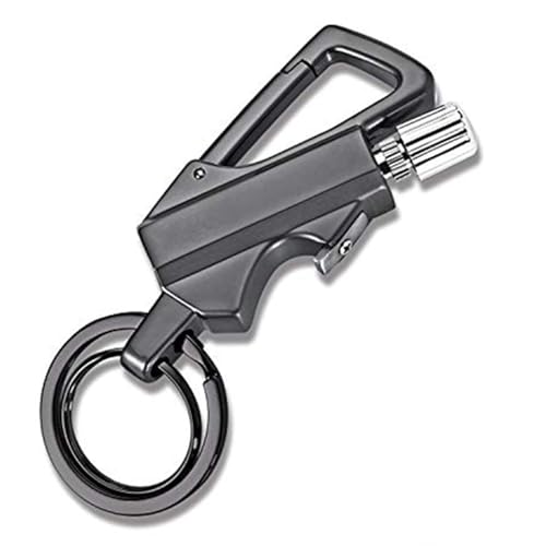 Encendedor recargable impermeable con llavero negro miniatura 1