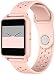 SNFHL Pulsera Elegante, IP67 Impermeable Bluetooth, Perseguidor de La Aptitud de Los Deportes de La Pantalla Táctil,Pink