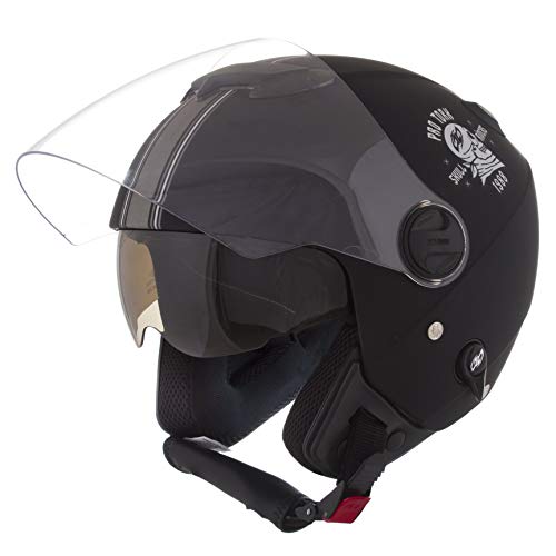 Pro Tork Capacete New Atomic Skull RideRosa Fosco 56 Preto/Prata