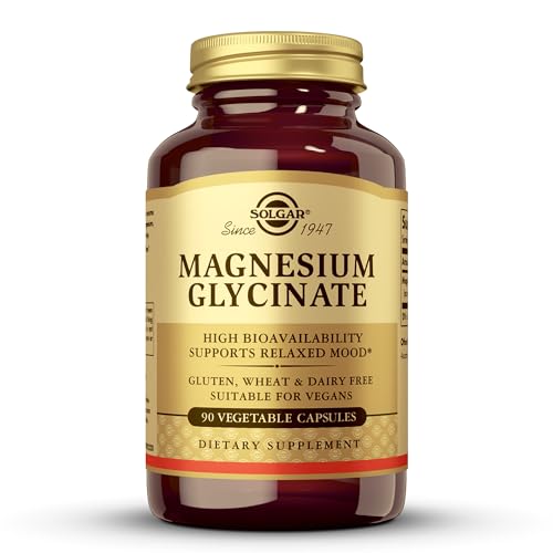 Solgar Magnesium Glycinate - 90 Vegetable Capsules - Vegan Gluten & Dairy Free - 90 Servings