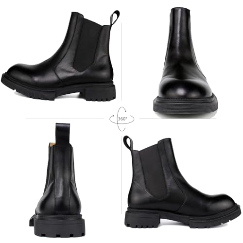 Men's Premium Leather Chelsea Boots | Double Elastic Gussets & Breathable OrthoLite Anti-Odor Insoles | Slip-Resistant Rubber Outsole, Leather Lined for All-Day Comfort (Casual & Work)2