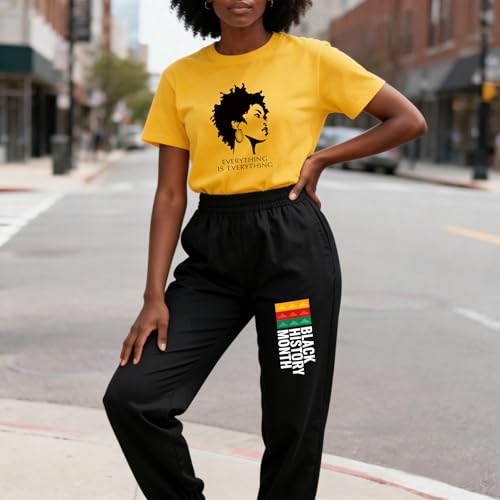 Image of Black History Shirts Black Graphic tees for Men and Women, Magic Fashion Afro American Natural Hair Vintage Melanin T-Shirts