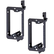 iMBAPrice LV1-2PK Single Gang 1-Gang Low Voltage Mounting Bracket - Black Pack of 2