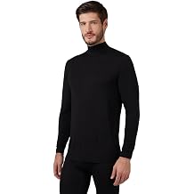 32 Degrees Mens Lightweight Baselayer Mock Top | Form Fitting | Long Sleeve |4-Way Stretch | Thermal