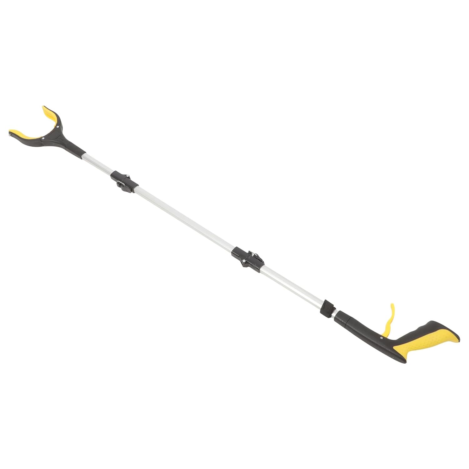 Foldable Trash Picker Grabber Tool, Heavy Duty Garbage Clamp with Long Handle, Portable Three-fold Litter Grabber for Outdoor Cleanup and Sanitation Use