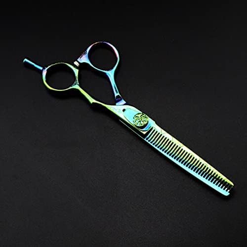 Barber Scissors Hair Cutting, Professional 6 Inch Green Damascus Steel Haircut Scissor Thinning Shears Hairdresser(Set)