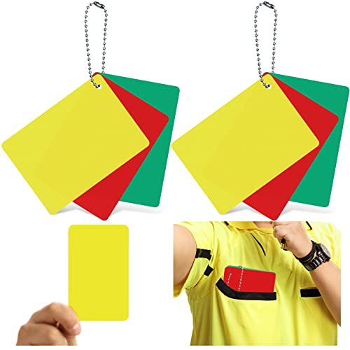 Qunclay 2 Sets Referee Penalty Cards Football Referee Card Sets Soccer Warning Ejection Delay Green...