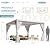 EROMMY 10x10FT Louvered Pergola Outdoor Sun Shade Shelter with Aluminum Frame and Adjustable Metal Rainproof Roof for Garden & Patio, Curtains and Netting Included, White