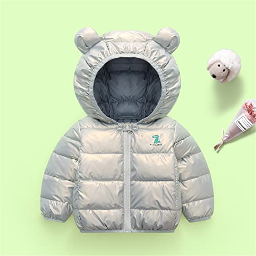 Winter Down Coats for Kids Baby Boys Girls Light Puffer Padded Jacket Bear Hoods Infant Winter Outerwear3