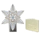 Bath & Body Works Ornate Snowflake Nightlight Wallflowers Fragrance Plug with a Natural Oats Sample Soap