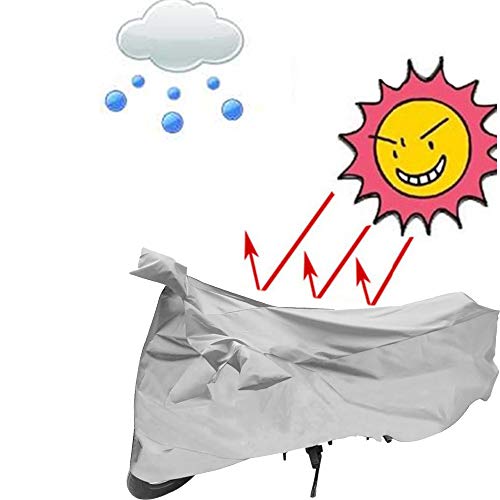 Image of Vocado Silver Bike Body Cover with Mirror Pocket for Yamaha Ray