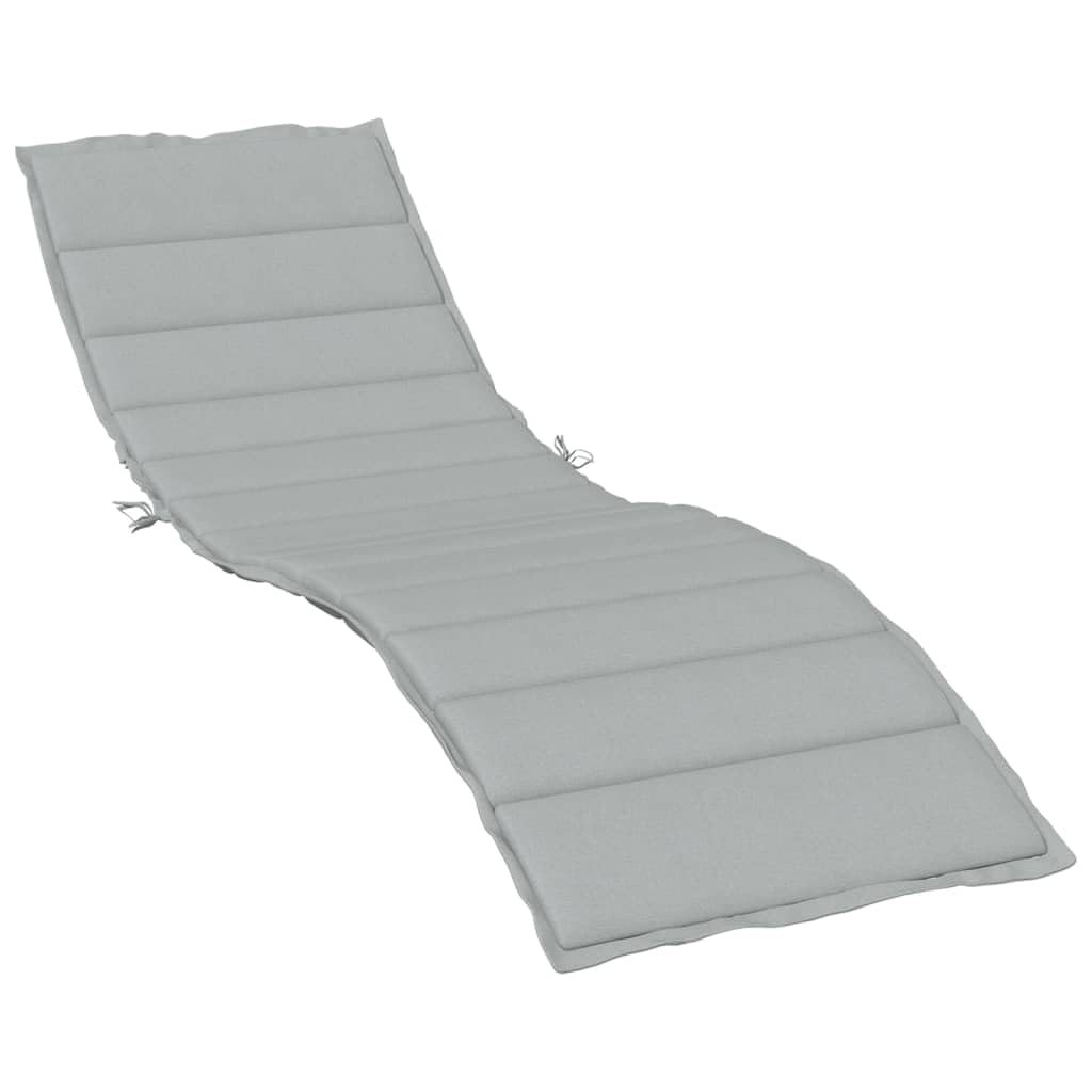 vidaXL Cojín para Tumbona Tela Gris Claro Melange 200x70x4 cm, cojín de Exterior, cojín Asiento de jardín, cojín para Muebles de jardín
