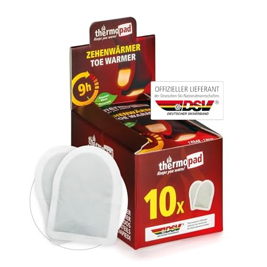 THERMOPAD Zehenwärmer – DAS ORIGINAL: 10 Paar Wärmepads für 8 Stunden Wärme I Sofort einsatzbereite Fußwärmer I Extra warmer Fusswärmer – ideal für Outdoor-Aktivitäten & Ski-Schuhe I Fuss-Wärmekissen