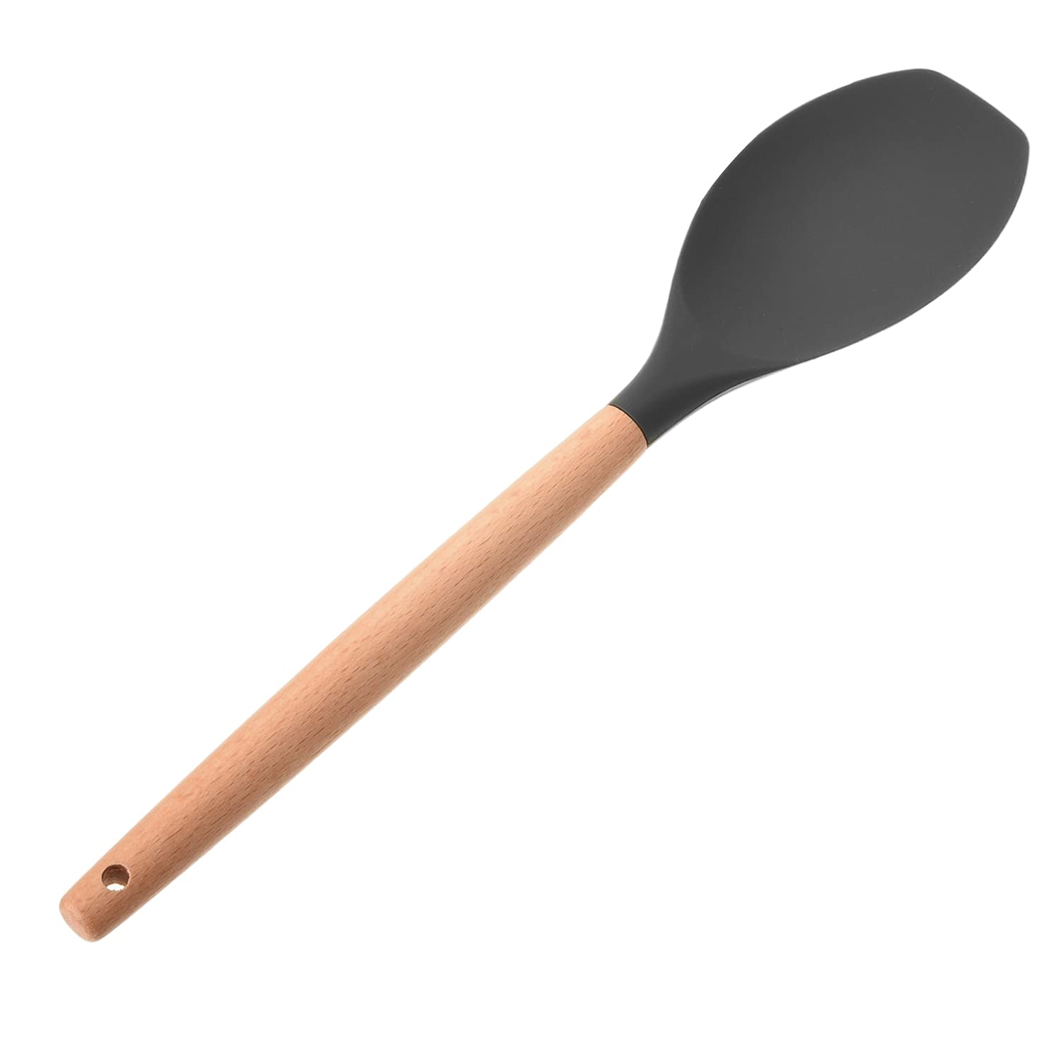 Utoolmart Outdoor Wood + silica gel Spatula Portable Kitchen Utensils Non-stick Barbecue Picnic Scraper/spade 2pcs