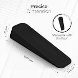 EVOKK Pack of 5 Door Stops, Heavy Duty Floor Rubber Stoppers, Anti-Skid Rubber Wedges, Durable Non-Slip Design, Works on Wooden Carpet Tile, Indoor Door Stopper Set, Black - Image 5