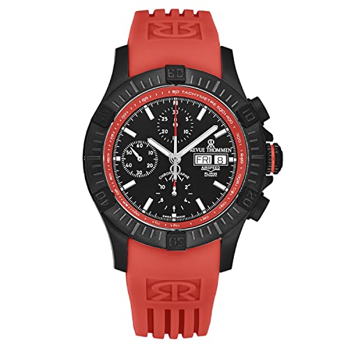 Men's 'Air Speed' Black Dial Red Rubber Strap Automatic Watch 16071.6676