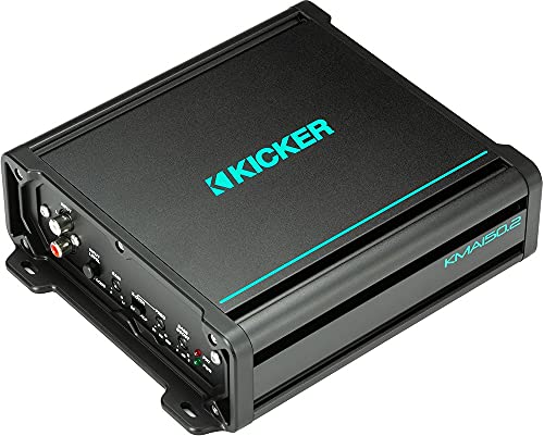 KICKER Bundle of 2 Items 150W 2-Channel Marine Amplifier with Power 8AWG Wiring Kit 48KMA150.2+47KMPK8