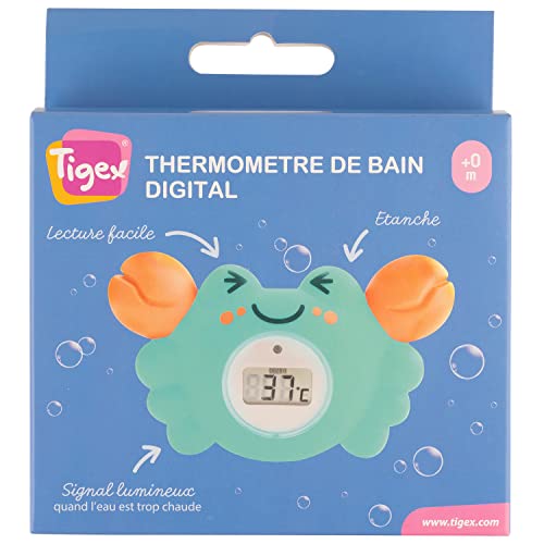 TIGEX Thermomètre de bain digital Crabe pour bébé