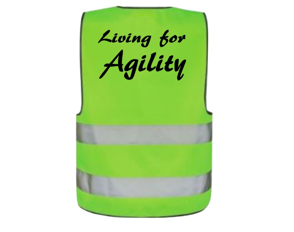 Sicherheitsweste Warnweste Leuchtweste für Kinder, Erwachsene, Reiter und Hundebesitzer Living for Agility