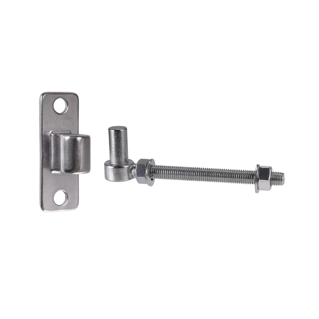 Bisagra de puerta de acero inoxidable con perno en J para valla de madera, bisagra de puerta resistente para puerta de metal, puerta de granja (8 pulgadas (paquete de 4)