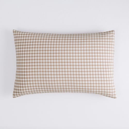 Susybao SZJRQC2017041080CA Tan Gingham Duvet Cover Queen 100% Washed Cotton Beige Plaid Duvet Cover Set 3 Pieces Set 1 Soft Checkered Grid Duvet Cover thumb #6