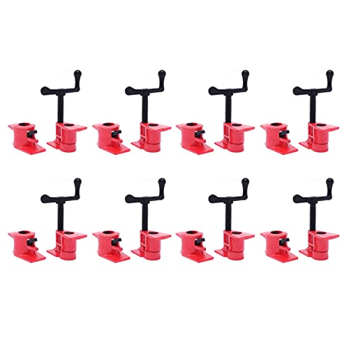 awolsrgiop 8 Stück Rohrschraubzwinge Rohrzwingen 3/4 Zoll Rohr Schraubzwingen Set Schnellspanner Metallklammer Rohrklemmen Rohrschelle Schraubstock für Holz Handwerkzeug-Schnellspanner