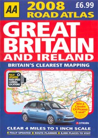  AA 2008 Road Atlas - Great Britain and Ireland - Fully Updated Fixed Speed Camera Locations - 4 miles to 1 inch Scale (AA Road Maps)