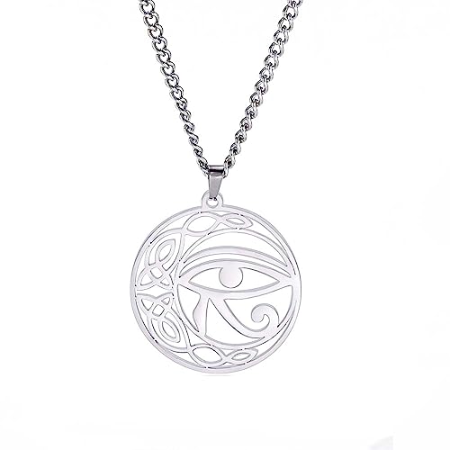 EUEAVAN Ojo de Horus Collar para Mujeres Hombres Nudo Celta Luna ...