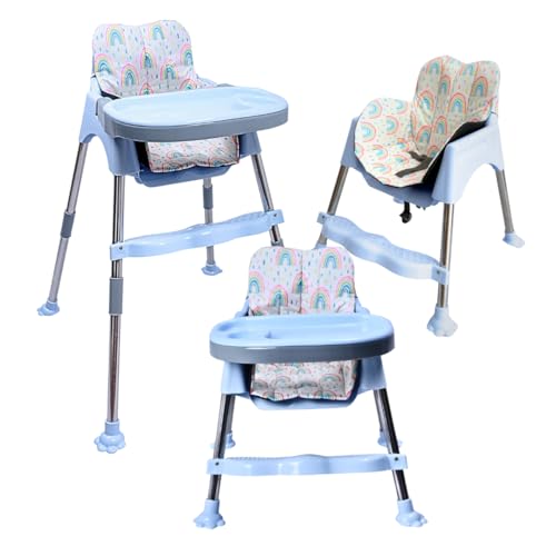 Image of My Giraffe Coco Baby High Chair, Light Blue - Rainbow