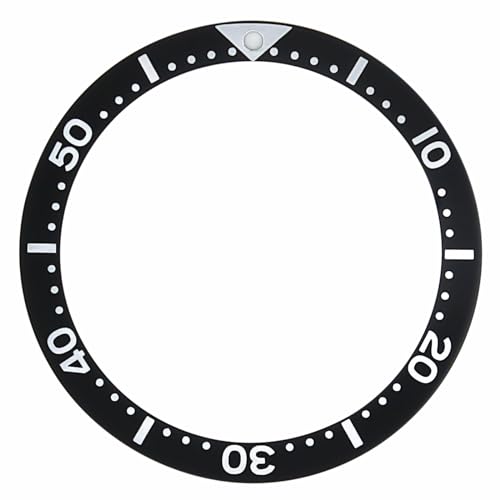 Ewatchparts FLAT REPLACEMENT BEZEL INSERT BLACK COMPATIBLE WITH WATCH 38MM X 31.50MM