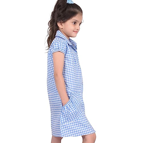 Robe école fille bleue pour la rentrée des classes en classe de CP - 4