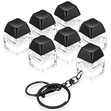 Shappy 6 Pcs Keyboard Fidget Toys, Fidget Keyboard Clicker Keychain Gift, Keychain Button Stress Relief Gifts for Adult Office Home, ADHD Toy, Cool Fidgets(Black)
