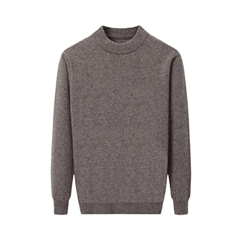 Pull d'hiver pour homme chaud et épais 100 % cachemire col rond taille L