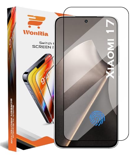 Image of WonRia Pack 1 - Tempered Glass for Xiaomi Mi 17 5G [1 Month Warranty] Edges to Edge 9H Hardness Screen Glass Protector with Easy Installation kit