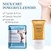 AH-8 Neck Cream and Mask Set - SADOER 12 Pack Neck Mask & Firming Cream , Contains Hexapeptide, Tightening Lotions, Wrinkle Reducing Care Kit - Includes Travel Pouch, Perfect for Halloween Gifts