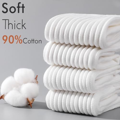 Image of HONGTEYA Slouchy Crew Socks For Women,Scrunch Cotton Cozy Workout Socks