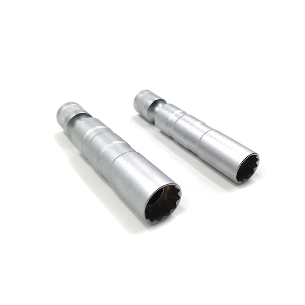 Uniwersalny klucz do zdejmowania końcówek 14 mm/16 mm, magnetyczny klucz do tulei świec zapłonowych, narzędzie do demontażu samochodów, kątowy 12, cienkościenny, napęd 3/8" Strony(14mm and 16mm)